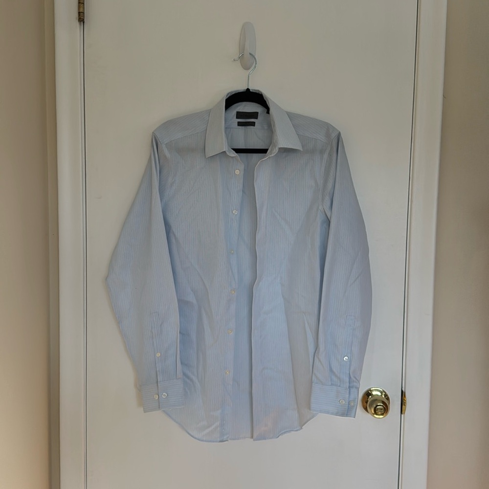 Calvin Klein Blue Striped Button Down